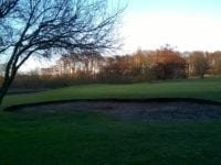 Trelleborg Golfklub Slagelse, bunkers ved hul 15. Feb.2017. Foto: Jette