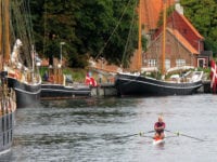 Korsør Havn, en roer. Foto: Hans Trier.