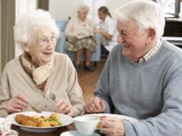 Senior Couple Enjoying Meal Together