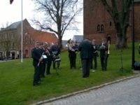 Hjemmeværnets Musikkorps, mindehøjtidelighed for befrielsen. Sct. Mikkels Kirke. Foto: Jette