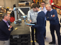 Erhvervsfolk fra Næstved og Slagelse besøgte fynsk robotmiljø