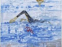 Maleri: 'Svømmer' af Per Hillo. Foto: Jan Ove Kristensen