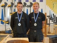 Med guldmedaljerne om halsen er Mads og Mathias klar til DM i Skills 2019. Foto: EUC.