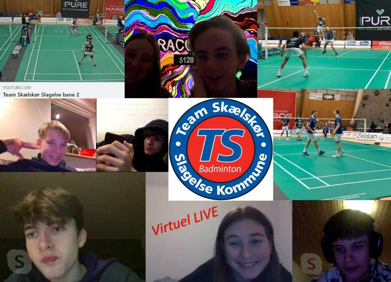 Virtuelt samvær, hygge og fjer i Skælskør Badminton Klub