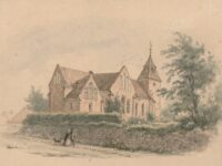 Tegning af Sct. Peders Kirke, dateret 1822-83. Foto: Museum Vestsjælland