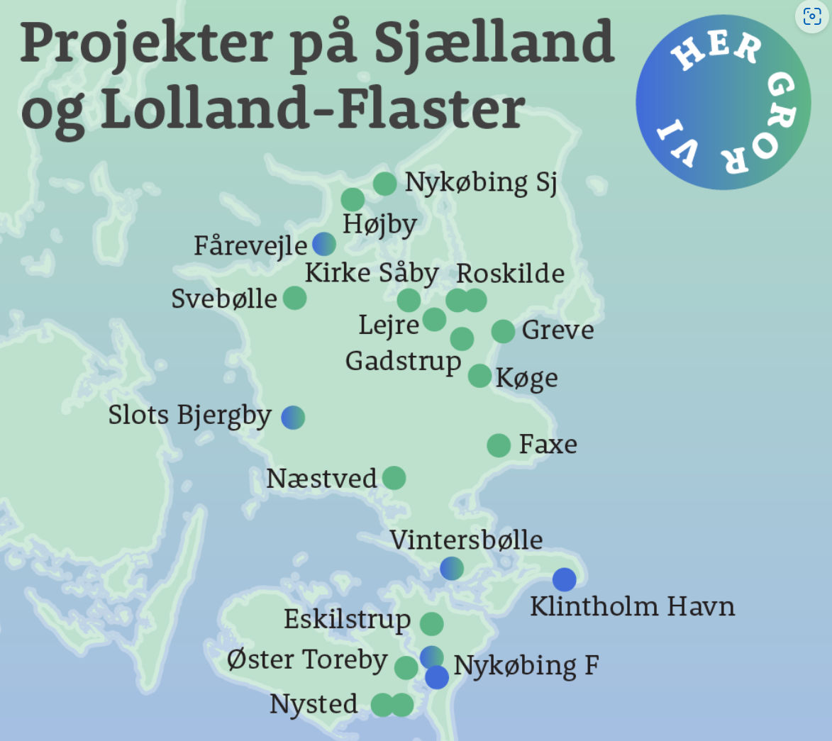 10 kommuner på Sjælland og Lolland-Falster får nye grønne åndehuller